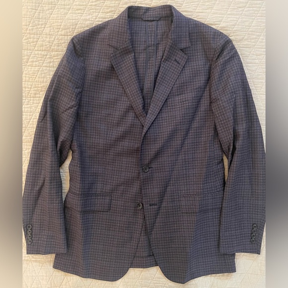 BONOBOS x Marzotto Wool Small Check Unstructured Sport Jacket Size 42 L $495